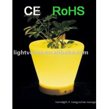 Décoration pot de fleur LED IP54 RGB couleur changeante pots de planteur lumineux rechargeable